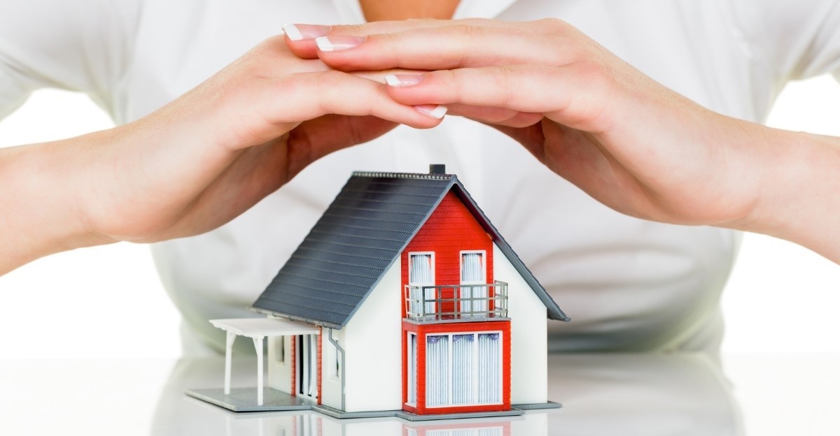 a woman protects your house and home. good and reputable insurance financing calm.